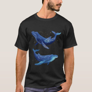 Blue Whale Mammal Artwork Sea Ocean Animal Humpbac T-Shirt