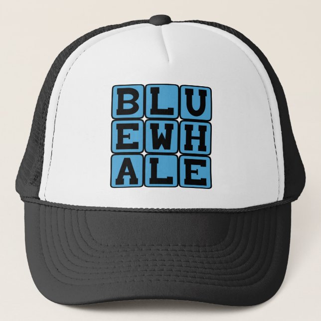 Blue Whale, Marine Mammal Trucker Hat (Front)