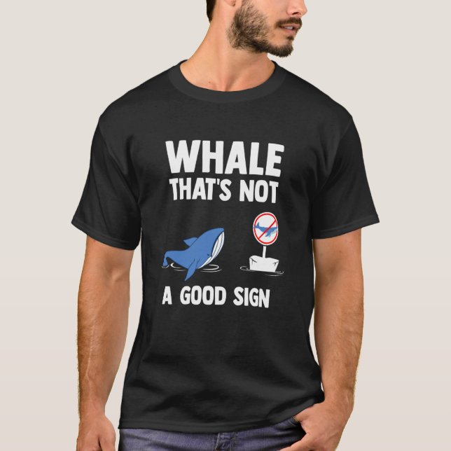 Blue Whale Marine Mammal & Whale Watching T-Shirt (Front)