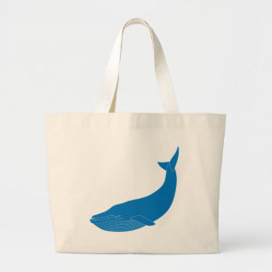 Blue Whale Marine Mammals Wildlife Oceans Large Tote Bag