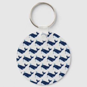 Blue Whale, Nautical Key Ring