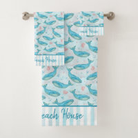 Blue Whale Nautical Ocean Shells | Custom Beach