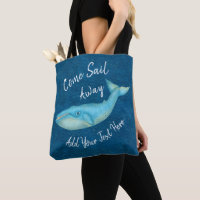 Blue Whale Nautical Sea Beach Sail Away | Custom