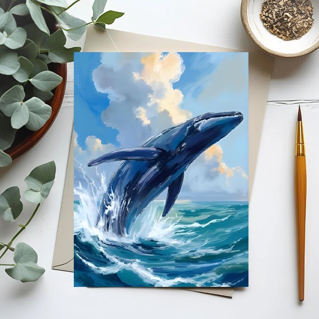 Blue Whale Ocean Animal Postcard (Creator Uploaded)