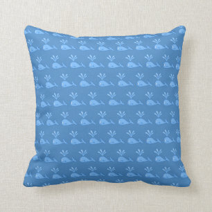 Blue Whale Pattern. Cushion