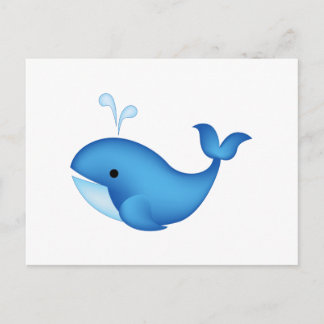 Blue whale postcard