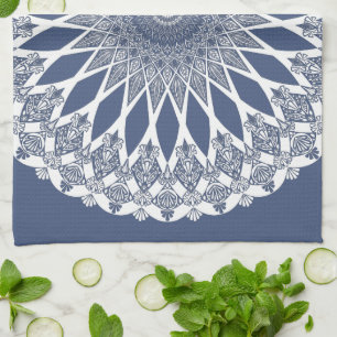 Blue Whale Shark Tristyns Mandala Tea Towel