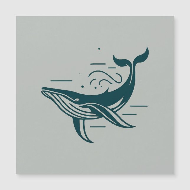 Blue Whale Swimming illustration (Front)