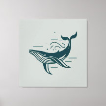 Blue Whale Swimming illustration