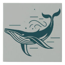 Blue Whale Swimming illustration