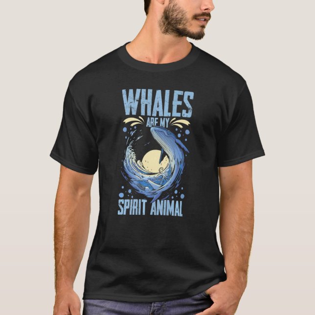 Blue Whale Tail Humpback Whales Quotes Right Anima T-Shirt (Front)