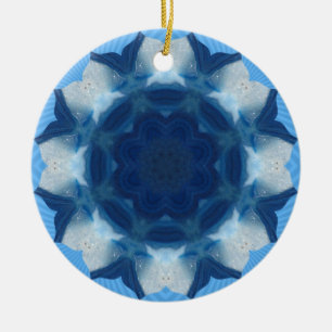 Blue "Whale Tail" Pattern! Ceramic Tree Decoration