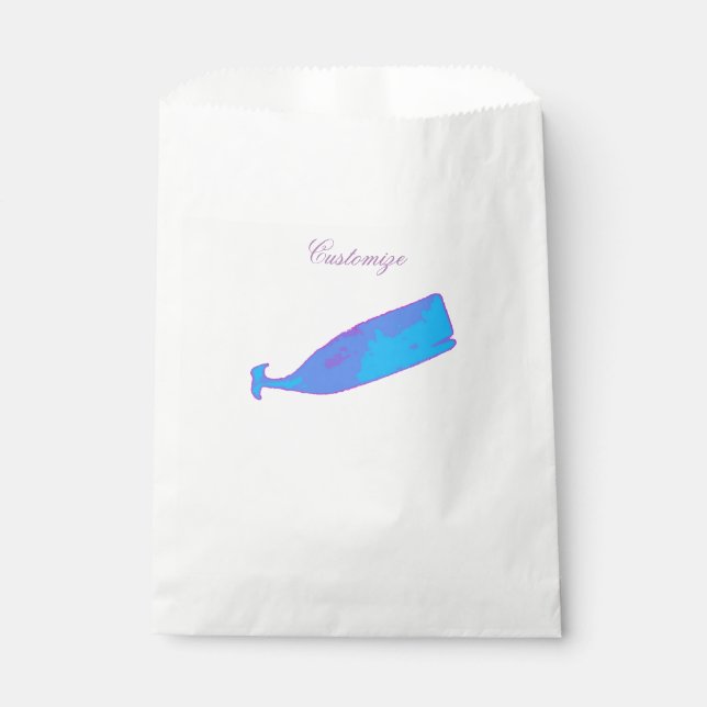 blue whale Thunder_Cove any colour Favour Bag (Front)