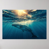 Blue Whale under water