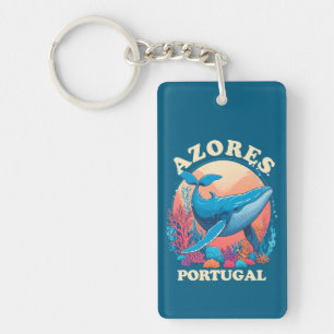 Blue Whale Watching in Azores Key Ring