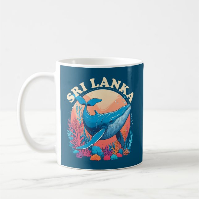 Blue whale watching in Sri Lanka Coffee Mug (Left)