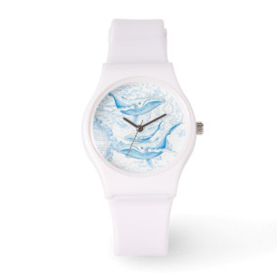 Blue Whales Family White Watch