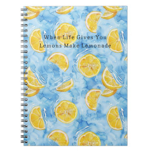 Blue When Life Gives You Lemons Lemonade Notebook