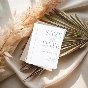 Blue Where Forever Begins Save The Date Announcement Postcard