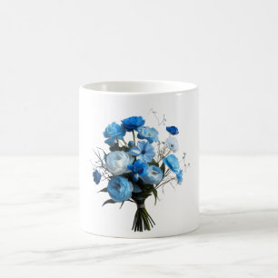 Blue & Whiite Flowers Coffee Mug