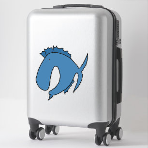 Blue whimsical fish