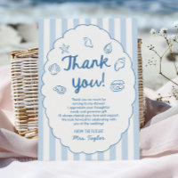 Blue Whimsical Seashell Coastal Bridal Shower