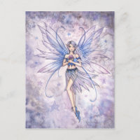 Blue Whisper Fairy Postcard