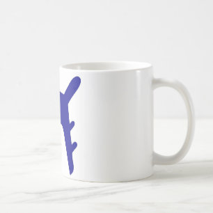 Blue white aeroplane design coffee mug