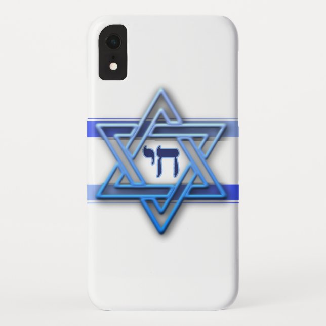Blue White and The Star of David -  iPhone 4 -Case Case-Mate iPhone Case (Back)