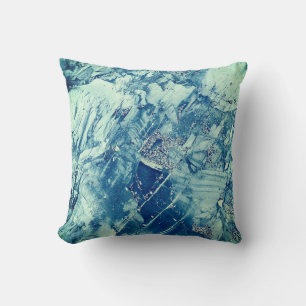 Blue & White Art Painting  Cushion