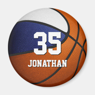 Blue white basketball team spirit kids custom magnet