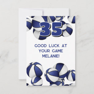 blue white basketballs good luck at game card