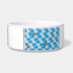 Blue, white Bavarian pattern.