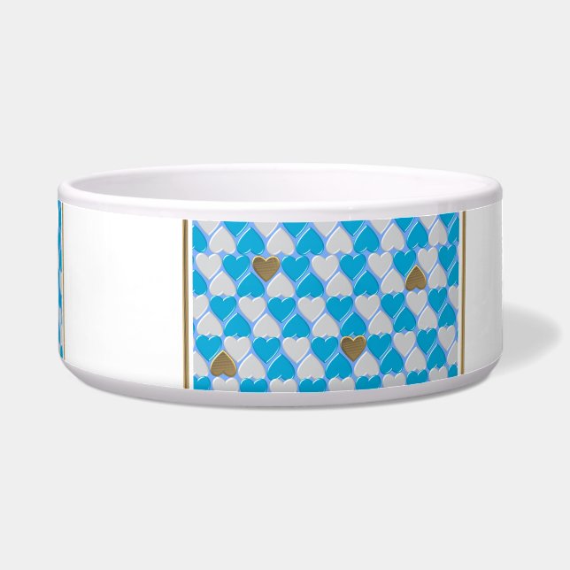 Blue, white Bavarian pattern. (Front)