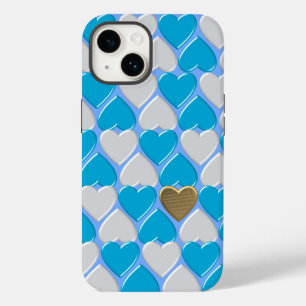Blue, white Bavarian pattern. Case-Mate iPhone 14 Case
