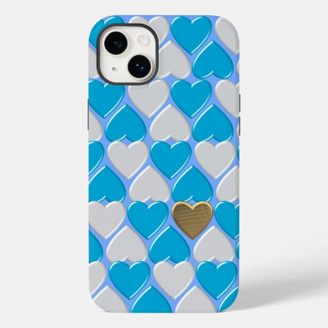 Blue, white Bavarian pattern. Case-Mate iPhone Case (Back)