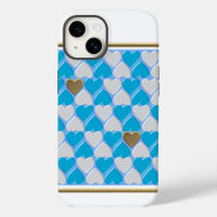 Blue, white Bavarian pattern.