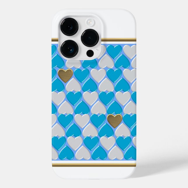 Blue, white Bavarian pattern.  Case-Mate iPhone Case (Back)