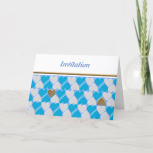 Blue, white Bavarian pattern. Holiday Card