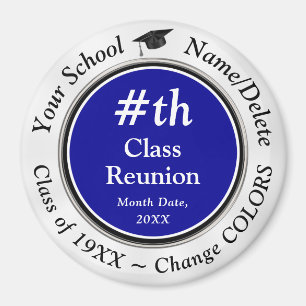 Blue, White, Black, Cheap, Class Reunion Favors, Magnet