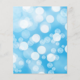 Blue & White Bokeh Lights Scrapbook Paper