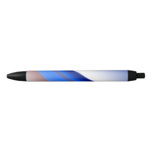 Blue white brown simple pattern custom colourful t black ink pen