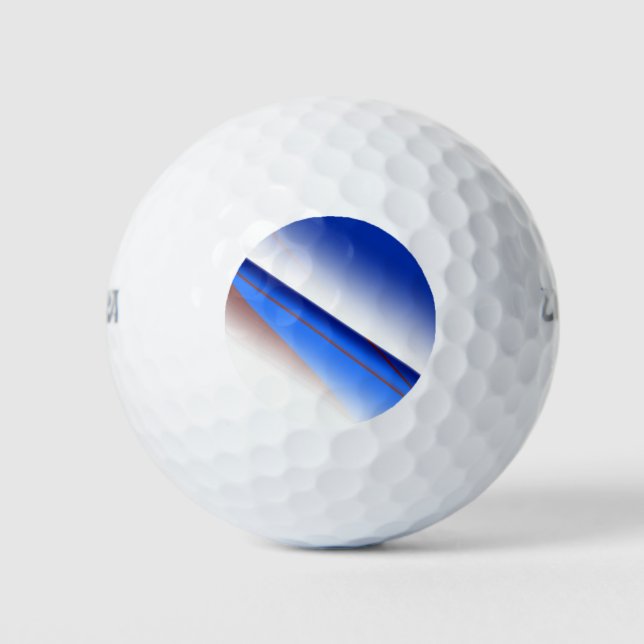 Blue white brown simple pattern custom colourful t golf balls (Front)