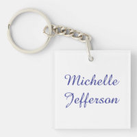Blue & White Calligraphy Elegant Chic Modern