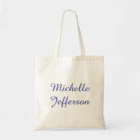 Blue & White Calligraphy Elegant Chic Modern