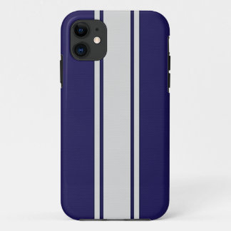 Blue & White Carbon Fibre Stripes iPhone 5 Case