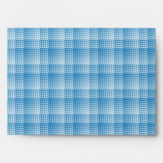 Blue White Checker Abstract Pattern Envelope