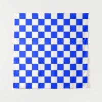 Blue White Chequered Check Pattern