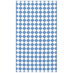 Blue White Chequered Diamond Pattern Tablecloth