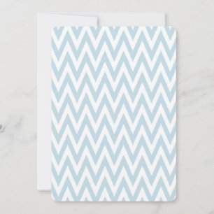 Blue White Chevron Baby Shower Invitation